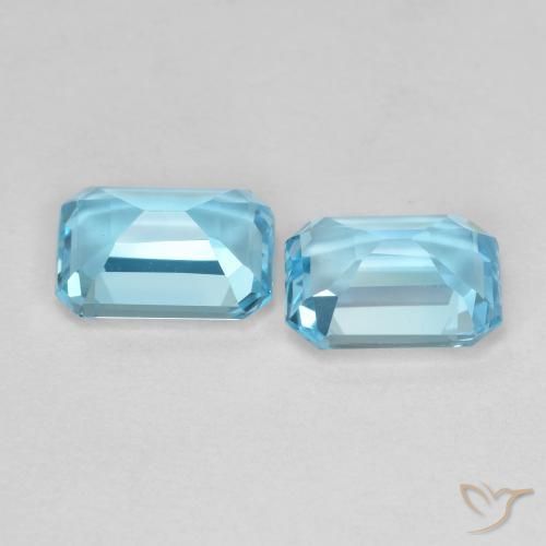 Shop natural 3.66ct Bleu Suisse Topaze gems, Octogone / coupe Émeraude, from Brésil at GemSelect. In stock, global shipping!