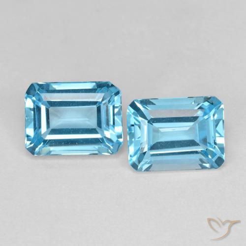 Shop natural 3.86ct Bleu Suisse Topaze gems, Octogone / coupe Émeraude, from Brésil at GemSelect. In stock, global shipping!