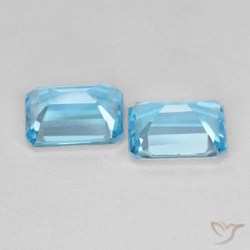 Shop natural 3.86ct Bleu Suisse Topaze gems, Octogone / coupe Émeraude, from Brésil at GemSelect. In stock, global shipping!