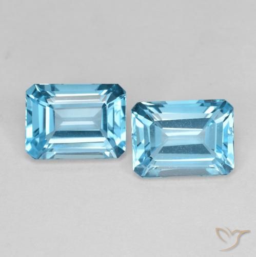 Shop natural 3.93ct Bleu Suisse Topaze gems, Octogone / coupe Émeraude, from Brésil at GemSelect. In stock, global shipping!