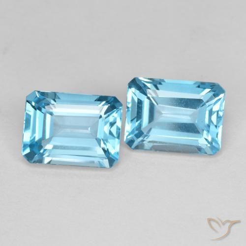 Shop natural 3.93ct Bleu Suisse Topaze gems, Octogone / coupe Émeraude, from Brésil at GemSelect. In stock, global shipping!