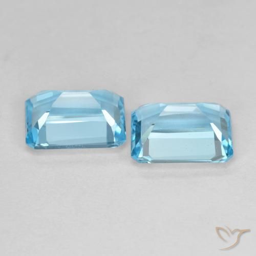 Shop natural 3.93ct Bleu Suisse Topaze gems, Octogone / coupe Émeraude, from Brésil at GemSelect. In stock, global shipping!