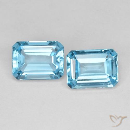 Shop natural 3.90ct Bleu Suisse Topaze gems, Octogone / coupe Émeraude, from Brésil at GemSelect. In stock, global shipping!