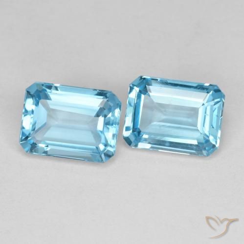 Shop natural 3.90ct Bleu Suisse Topaze gems, Octogone / coupe Émeraude, from Brésil at GemSelect. In stock, global shipping!