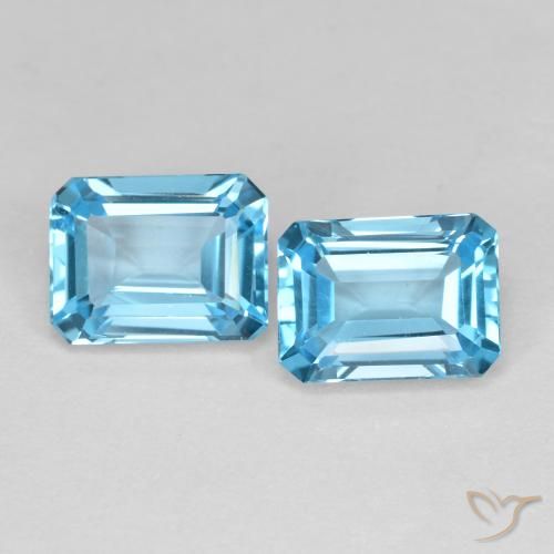 Shop natural 3.88ct Bleu Suisse Topaze gems, Octogone / coupe Émeraude, from Brésil at GemSelect. In stock, global shipping!
