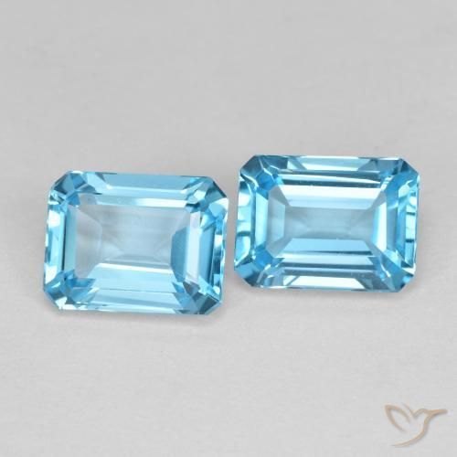 Shop natural 3.88ct Bleu Suisse Topaze gems, Octogone / coupe Émeraude, from Brésil at GemSelect. In stock, global shipping!