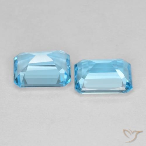 Shop natural 3.88ct Bleu Suisse Topaze gems, Octogone / coupe Émeraude, from Brésil at GemSelect. In stock, global shipping!