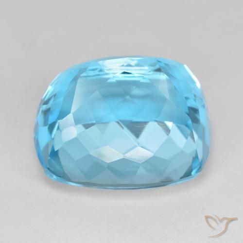 Topaze Bleu Suisse naturelle Coussin, 26.76 ct, VVS