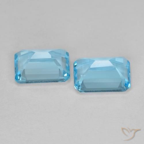 Shop natural 3.90ct Bleu Suisse Topaze gems, Octogone / coupe Émeraude, from Brésil at GemSelect. In stock, global shipping!