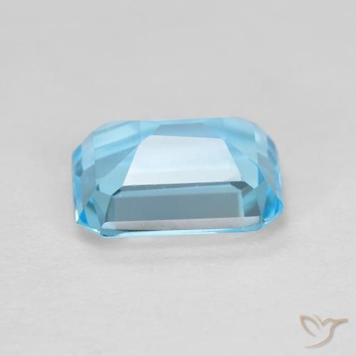Topaze Bleu Suisse naturelle Octogone / coupe Émeraude, 2.04 ct, VVS