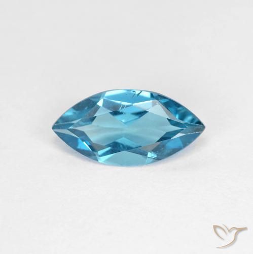 Topaze Bleu Londres naturelle Marquise, 1.08 ct, VS