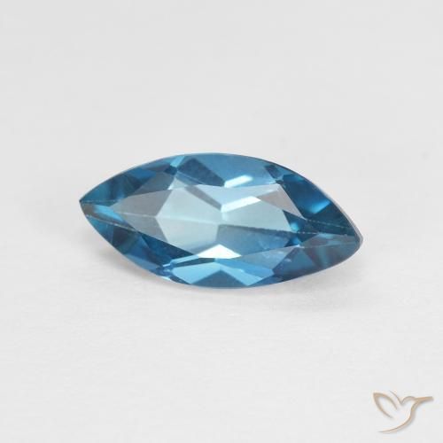 1.35ct Naturel Bleu Londres Topaze, Marquise, VVS-VS