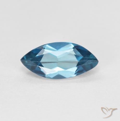 Topaze Bleu Londres naturelle Marquise, 1.35 ct, VVS-VS