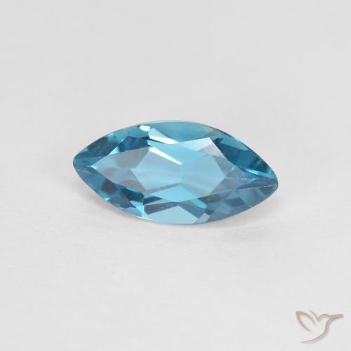 Topaze Bleu Londres naturelle Marquise, 1.20 ct, VVS-VS