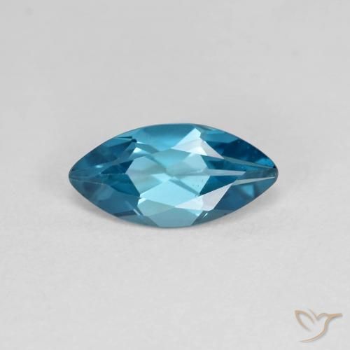 Topaze Bleu Londres naturelle Marquise, 1.17 ct, VS