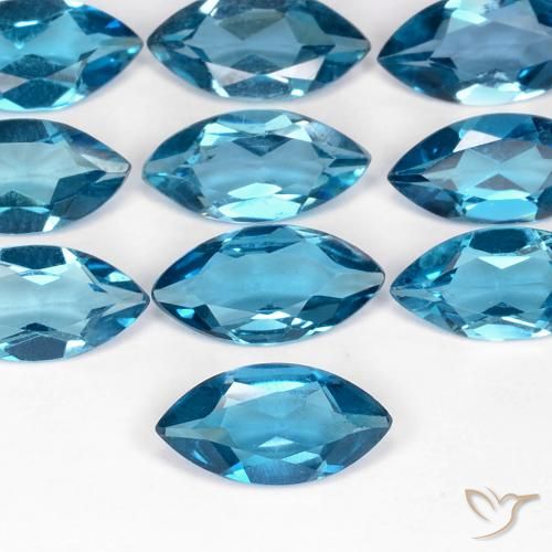 0.99ct Naturel Bleu Londres Topaze, Marquise, VS