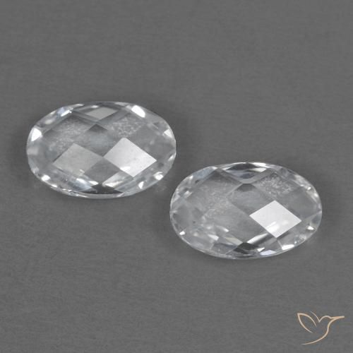 1.00ctw Naturel Blanc Topaze, ovale, VVS