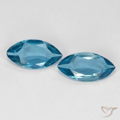 1.99ctw Naturel Bleu Londres Topaze, Marquise, VS