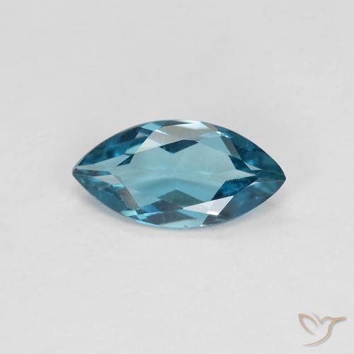 Topaze Bleu Londres naturelle Marquise, 0.93 ct, VVS-VS
