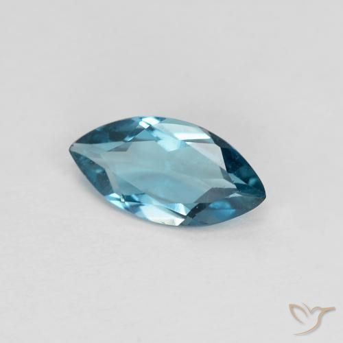 Topaze Bleu Londres naturelle Marquise, 0.93 ct, VVS-VS