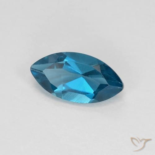 Topaze Bleu Londres naturelle Marquise, 1.37 ct, VS