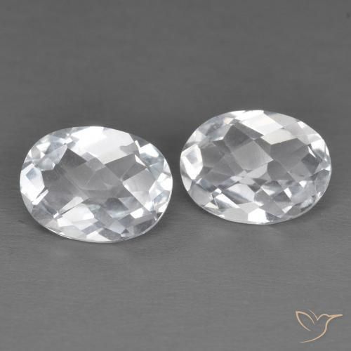 3.02ctw Naturel Blanc Topaze, ovale, VVS
