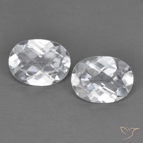 2.88ctw Naturel Blanc Topaze, ovale, VVS-VS