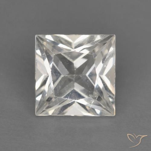 1.24ct Naturel Blanc clair Topaze, Carré, VVS