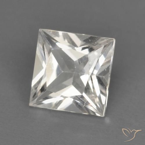 Topaze Blanc clair naturelle Carré, 1.24 ct, VVS