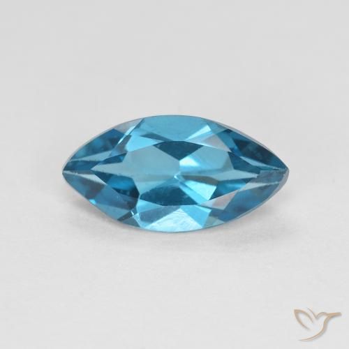 Topaze Bleu Londres naturelle Marquise, 1.16 ct, VVS