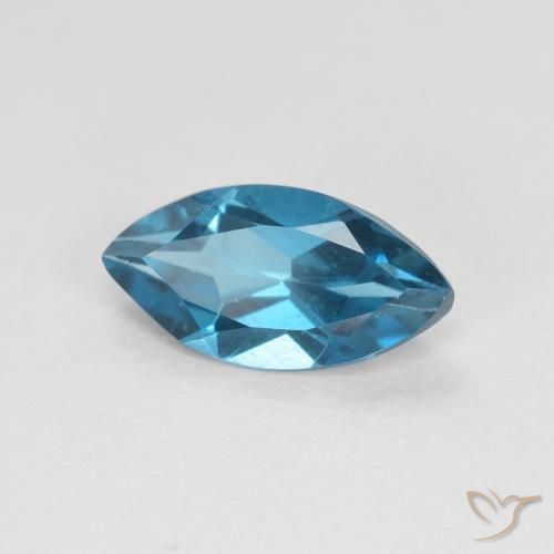 Topaze Bleu Londres naturelle Marquise, 1.16 ct, VVS