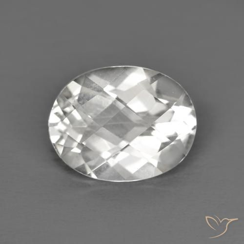 3.34ct Naturel Blanc Topaze, ovale, VVS