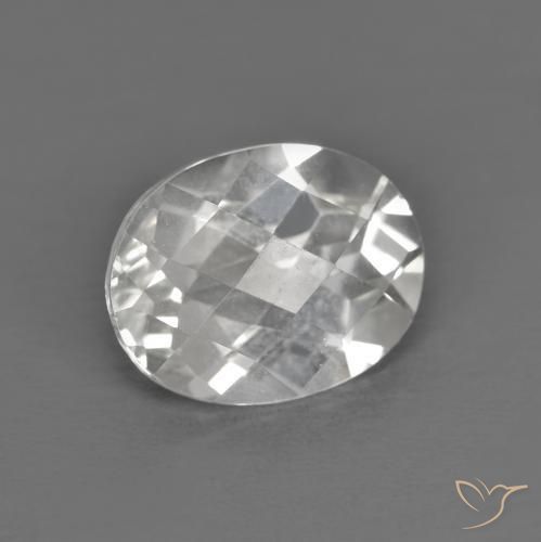 Topaze Blanc naturelle ovale, 3.34 ct, VVS