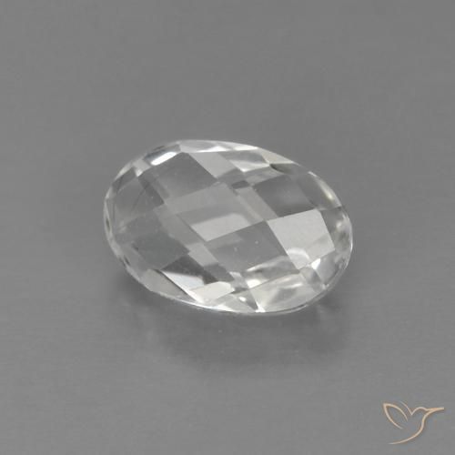 Topaze Blanc naturelle ovale, 0.67 ct, VVS