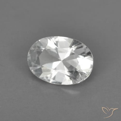 0.87ct Naturel Blanc chaud Topaze, ovale, VS