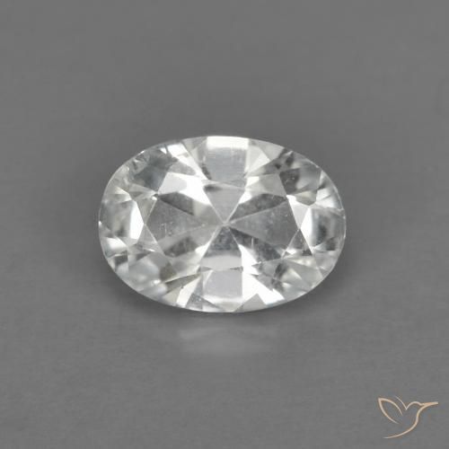 Topaze Blanc chaud naturelle ovale, 0.87 ct, VS