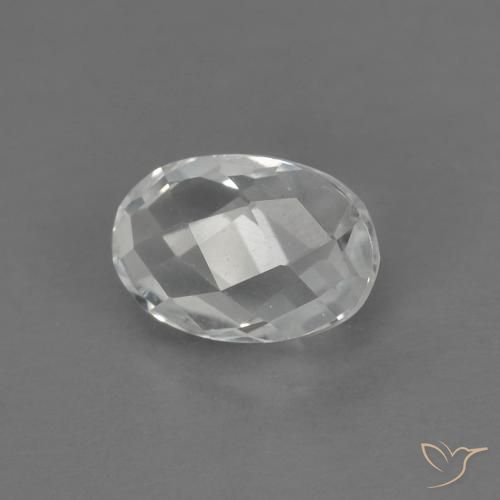 Topaze Blanc chaud naturelle ovale, 0.67 ct, VVS-VS