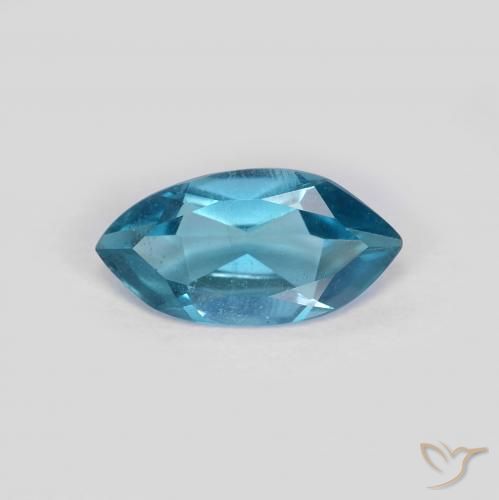 Topaze Bleu Londres naturelle Marquise, 1.00 ct, VS