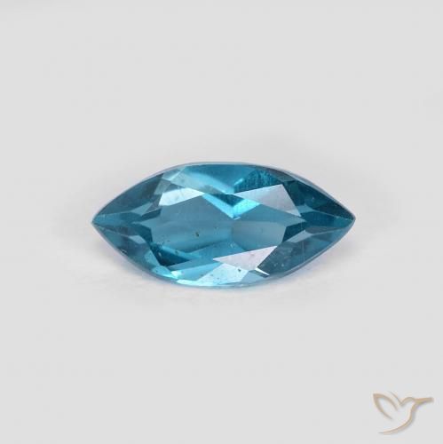 Topaze Bleu Londres naturelle Marquise, 0.97 ct, VS