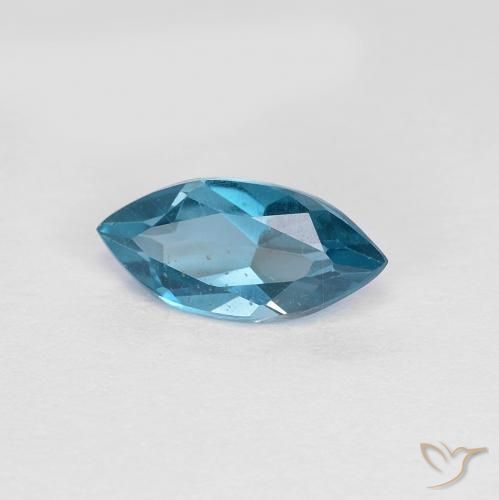 Topaze Bleu Londres naturelle Marquise, 0.97 ct, VS