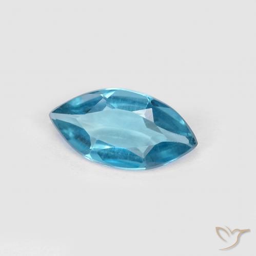 Topaze Bleu Londres naturelle Marquise, 0.91 ct, VS