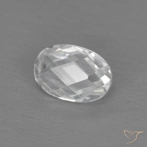 0.70ct Naturel Blanc Topaze, ovale, VVS