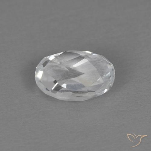 Topaze Blanc naturelle ovale, 0.69 ct, VVS