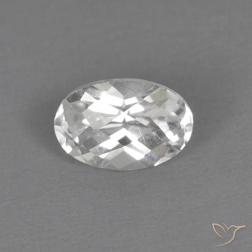 0.69ct Naturel Blanc Topaze, ovale, VVS