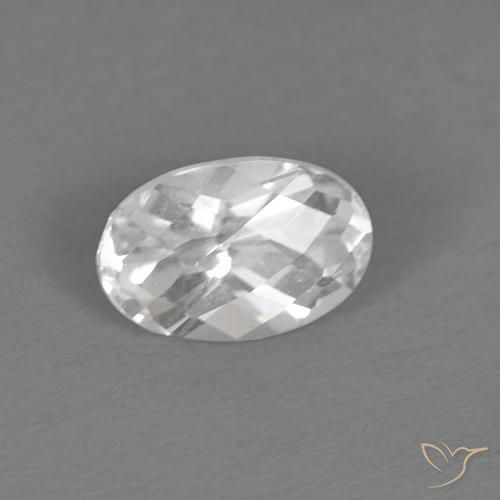 Topaze Blanc naturelle ovale, 0.69 ct, VVS