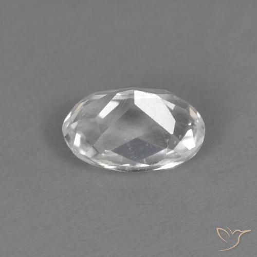 Topaze Blanc naturelle ovale, 0.69 ct, VVS
