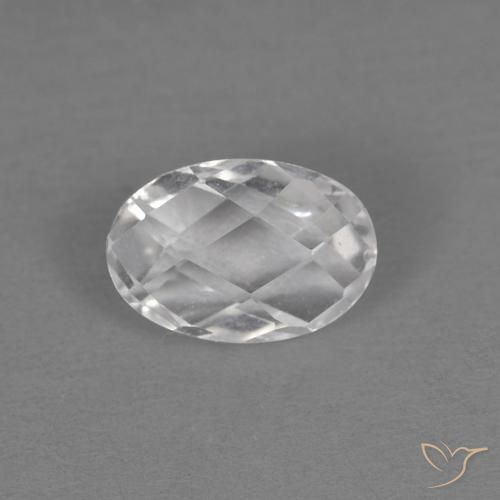 0.68ct Naturel Blanc Topaze, ovale, VVS