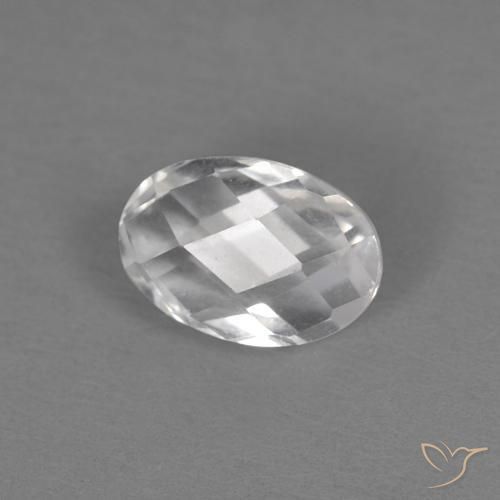 Topaze Blanc naturelle ovale, 0.68 ct, VVS