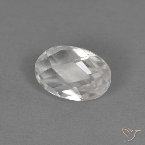 0.61ct Naturel Blanc Topaze, ovale, VVS