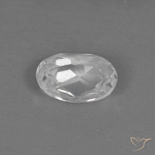 Topaze Blanc naturelle ovale, 0.56 ct, VVS